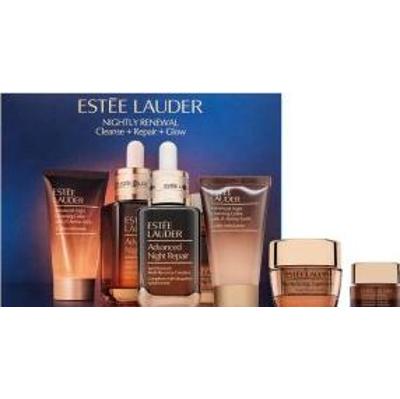 Estee Lauder Nightly Renewal zestaw do pielęgnacji skóry Cleanse + Repair + Glow 50 ml + 30 ml + 15 ml +5 ml