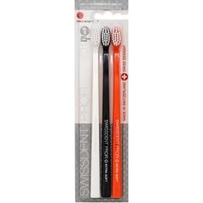 Swissdent Gentle Extra Soft szczoteczka do zębów Toothbrush 3 pcs White, Black, Orange