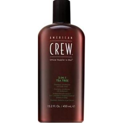 American Crew 3-in-1 Tea Tree szampon, odżywka i żel pod prysznic do codziennego użytku 450 ml