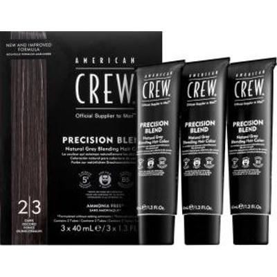 American Crew Precision Blend Natural Gray Coverage farba do włosów dla mężczyzn Dark 3 x 40 ml