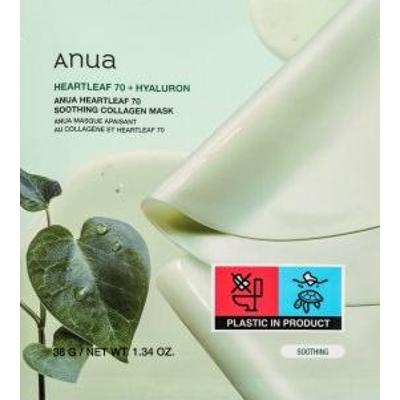 Anua Heartleaf 70 + Hyaluron kojąco-odświeżająca maseczka Soothing Collagen Mask 4 x 38 g