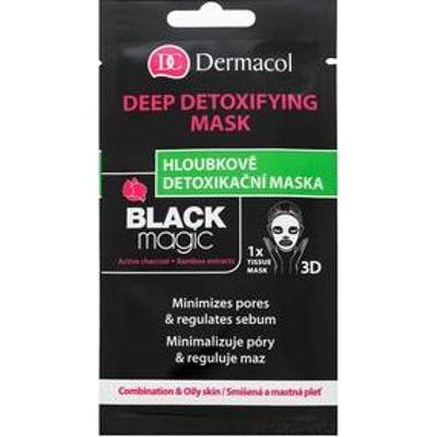 Dermacol Black Magic Deep Detoxifying Mask maska nawilżająca w płacie do tłustej skóry 15 ml