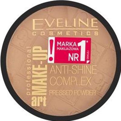 Eveline Make-Up Art Anti-Shine Complex Pressed Powder puder z ujednolicającą i rozjaśniającą skórę formułą 33 Golden Sand 14 g