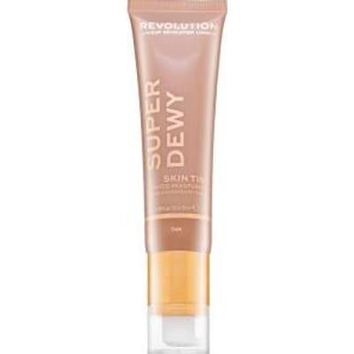 Makeup Revolution Super Dewy Skin Tint Moisturizer koloryzująca emulsja nawilżająca Tan 55 ml