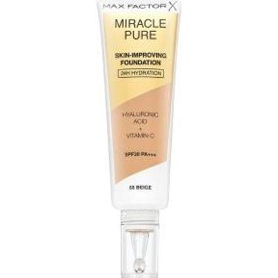 Max Factor Miracle Pure Skin-Improving Foundation podkład o przedłużonej trwałości o działaniu nawilżającym 55 Beige 30 ml