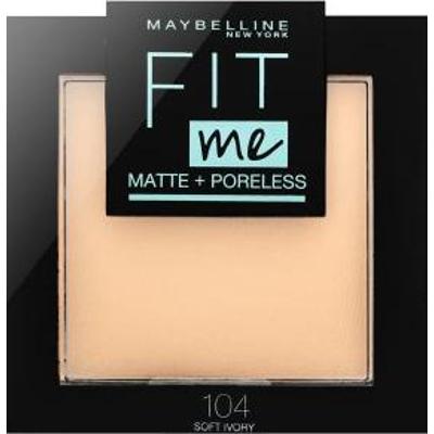 Maybelline Fit Me! Matte + Poreless Powder puder z formułą matującą 104 Soft Ivory 9 g