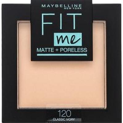 Maybelline Fit Me! Matte + Poreless Powder puder z formułą matującą 120 Classic Ivory 9 g