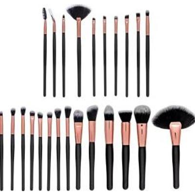 MIMO Makeup Brush Set Black zestaw pędzli 24 Pcs