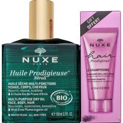 Nuxe Prodigieux Néroli zestaw Multi-Purpose Dry Oil + High Shine Shampoo 100 ml + 30 ml