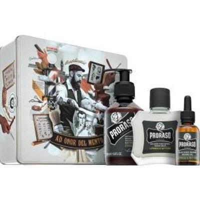 Proraso Cypress And Vetiver zestaw podarunkowy Metal Box Beard Care 200 ml + 100 ml + 30 ml
