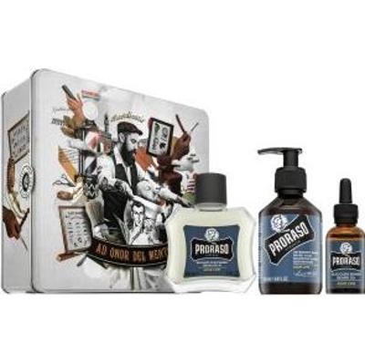 Proraso zestaw podarunkowy Azur Lime Metal Box Beard Care 200 ml + 100 ml + 30 ml