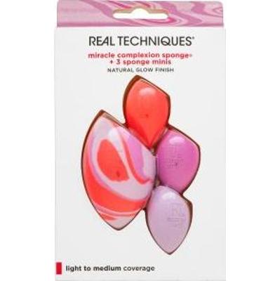 Real Techniques Berry Pop Miracle Complexion Sponge + 3 Sponge Minis gąbka do makijaż