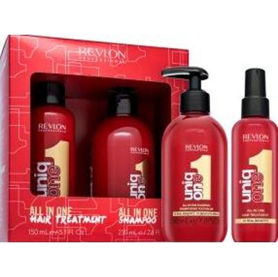 Revlon Professional Uniq One All in One Treatment & Shampoo zestaw dla połysku i miękkości włosów 150 ml + 230 ml