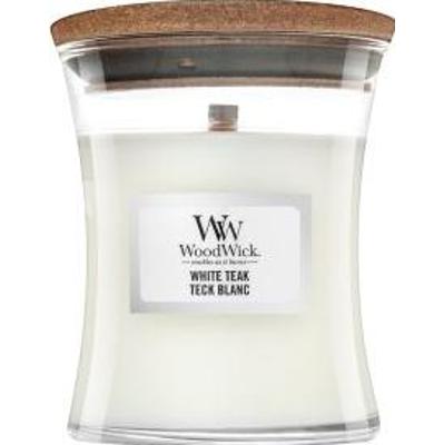 Woodwick White Teak świeca zapachowa 85 g