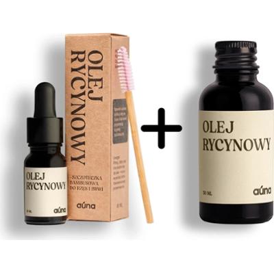 olej rycynowy 10 ml + 30 ml REFILL + szczoteczka | naturalna odżywka do brwi i rzęs