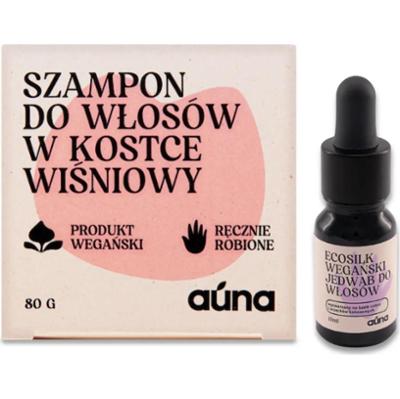 Zestaw do włosów - zdrowy blask, szampon do włosów, wegański jedwab na końcówki