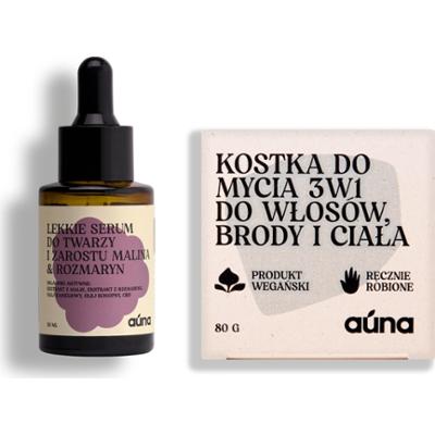 Zestaw na dzień chłopaka: KOSTKA 3w1 do mycia + olejek 2 w1 twarz i zarost