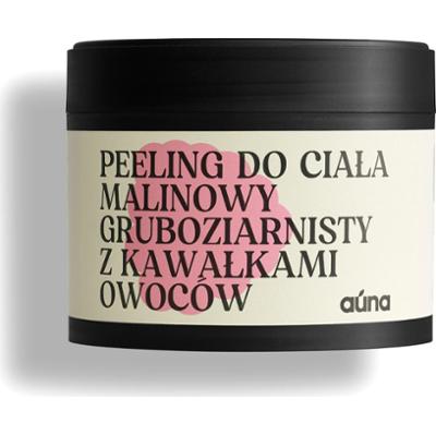 Gruboziarnisty peeling do ciała MALINOWY 300 ml z kawałkami malin