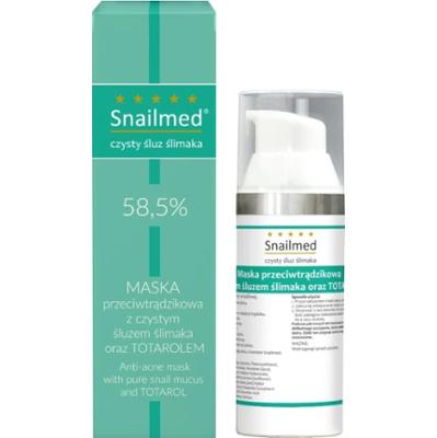 Przeciwtrądzikowa Maska z naturalnym śluzem ślimaka, totarolem oraz witaminami E i C