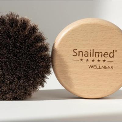 Profesjonalna Szczotka do Skóry Twarzy z Naturalnego Włosia Końskiego i Oprawką z Drewna Bukowego