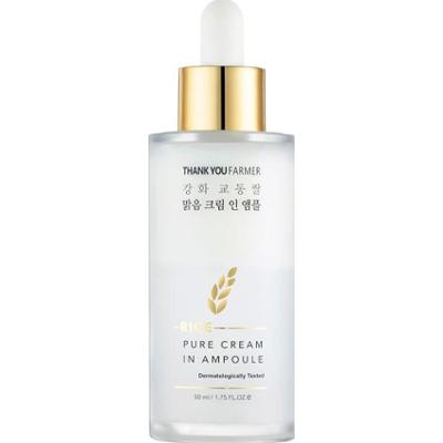THANK YOU FARMER Rice Pure Cream In Ampoule 50ml Płynny krem do twarzy o dwufazowej formule