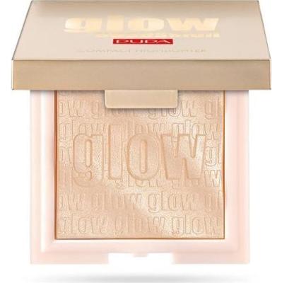 PUPA Milano Glow Obsession Rozświetlacz do twarzy w kompakcie 100 Light Gold