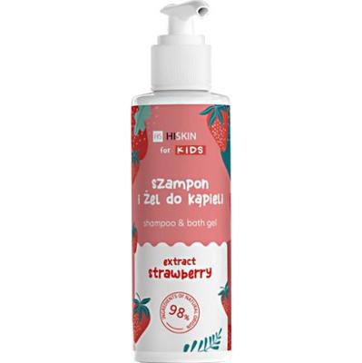 HISKIN KIDS Szampon & Żel do mycia ciała 2w1 z ekstraktem truskawek i malin, 280 ml