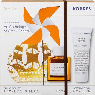 Korres Zestaw Black Pepper - Woda toaletowa dla mężczyzn & Balsam po goleniu