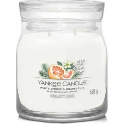 Yankee Candle Signature – Świeca średnia White Spruce & Grapefruit, 368 g