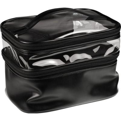 Intervion Kuferek kosmetyczny podwójny Glam black