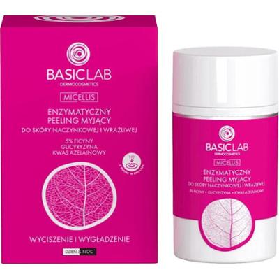 BasicLab Micellis Enzymatyczny peeling myjący do skóry naczynkowej i wrażliwej, 35 g