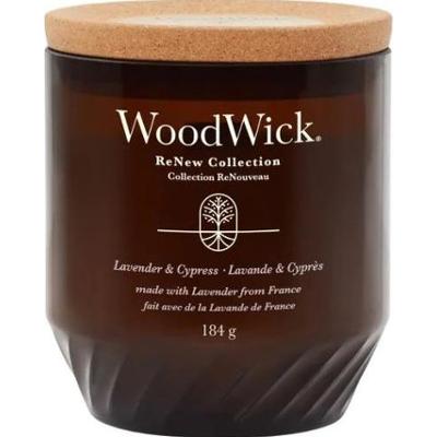 Woodwick RENEW - LAVENDER & CYPRESS - świeca średnia 184 g