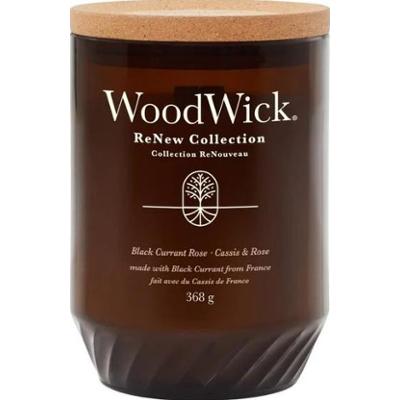 Woodwick RENEW - BLACK CURRANT & ROSE - świeca duża 368 g