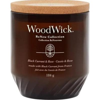 Woodwick RENEW - BLACK CURRANT & ROSE - świeca średnia 184 g