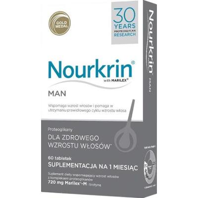 Nourkrin Man suplement diety na włosy z proteoglikanami, 60 tabl.