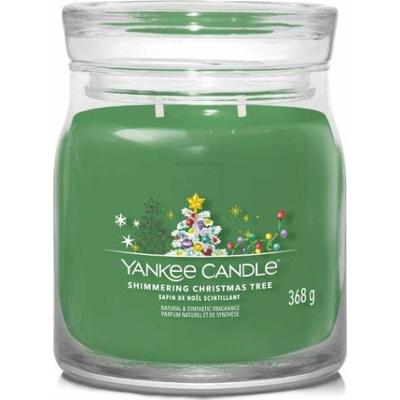 Yankee Candle Signature – Świeca średnia Shimmering Christmas Tree, 368 g