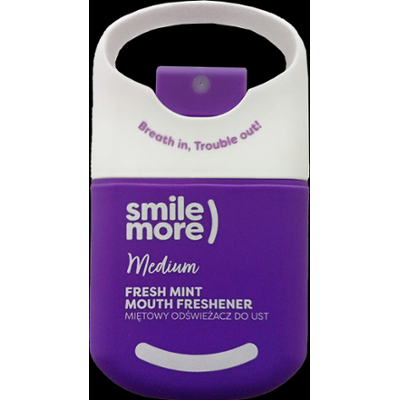 HISKIN SMILE MORE odświeżacz do ust - Medium fresh mint (fioletowy), 20 ml