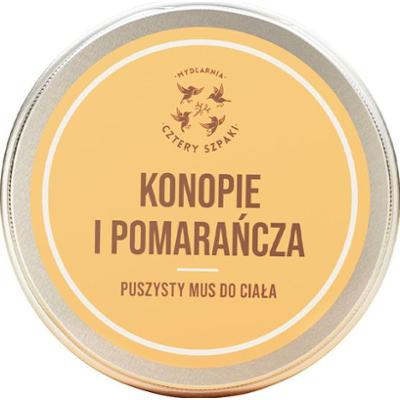 4 Szpaki Mus do ciała Konopie i Pomarańcza, 150 ml