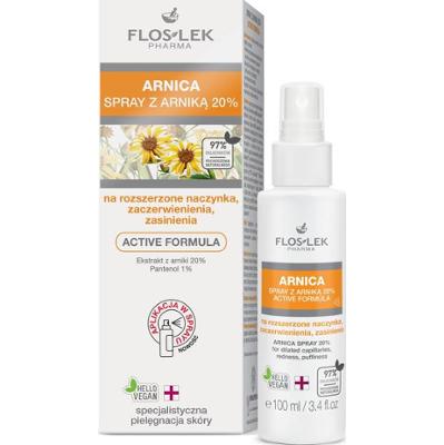 Floslek Spray z arniką 20% active formula na rozszerzone naczynka, zaczerwienienia, zasinienia 100 ml