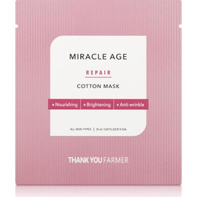 THANK YOU FARMER Miracle Age Repair Cotton Mask 1 szt. Maska w płachcie nasączona składnikami przeciwstarzeniowymi