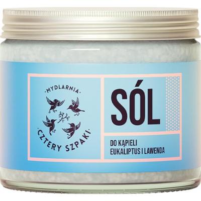 4 Szpaki sól do kąpieli Eukaliptus i Lawenda, 320 g