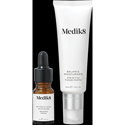 Medik8 Zestaw probiotyczny krem matujący z kwasami AHA 50 ML + Aktywator 1 szt.