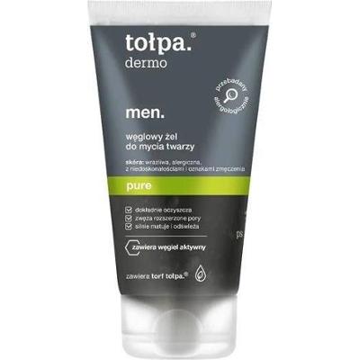 Tołpa Dermo Men pure węglowy żel do mycia twarzy 150 ml
