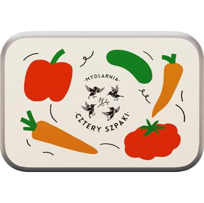 4 Szpaki Prostokątna puszka na mydło Warzywko