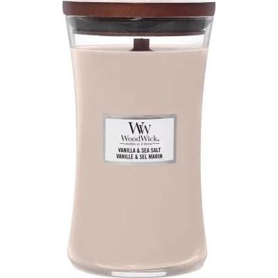 WoodWick Vanilla & Sea Salt – świeca duża, 600 g