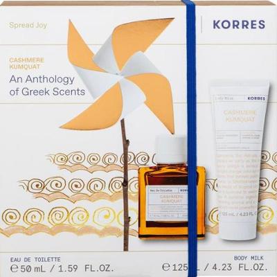Korres Zestaw Cashmere Kumquat - Woda toaletowa dla kobiet & Mleczko do ciała