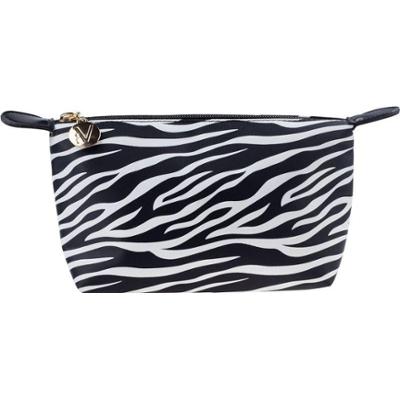 Intervion Kosmetyczka prosta duża Zebra