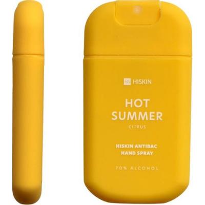 HISKIN ANTIBAC Spray do dezynfekcji rąk Hot summer citrus (żółty), 30 ml