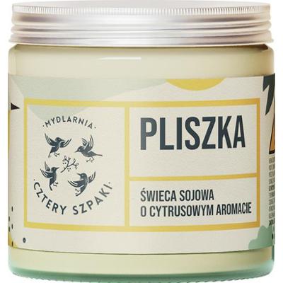 4 Szpaki Pliszka naturalna świeca sojowa cytrusowa