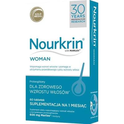 Nourkrin Woman suplement diety na włosy z proteoglikanami, 60 tabl.